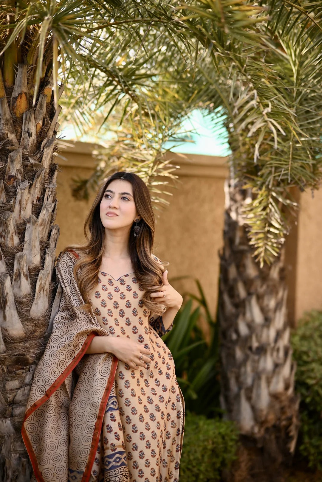 SHIHRI Women’s Pure Rayon Cotton Slub Kurta Set with Bottom & Dupatta | Elegant 3-Piece Ethnic Wear